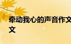 牵动我心的声音作文300 牵动我心的声音作文