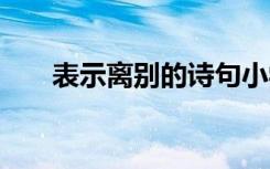 表示离别的诗句小学 表示离别的诗句