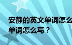 安静的英文单词怎么写英语翻译 安静的英文单词怎么写？