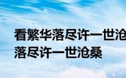 看繁华落尽许一世沧桑是什么意思啊 看繁华落尽许一世沧桑