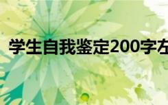 学生自我鉴定200字左右高中 学生自我鉴定