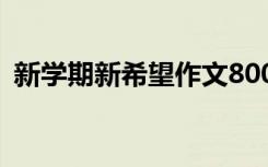 新学期新希望作文800字 新学期新希望作文