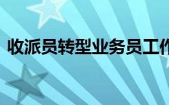 收派员转型业务员工作总结 业务员工作总结