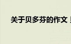 关于贝多芬的作文 贝多芬的作文600字