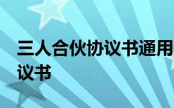 三人合伙协议书通用版 合伙协议 三人合伙协议书