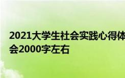 2021大学生社会实践心得体会2000 大学生社会实践心得体会2000字左右