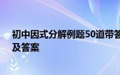 初中因式分解例题50道带答案 初中因式分解同步练习题目及答案