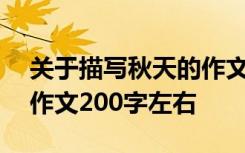 关于描写秋天的作文200字 描写秋天的优秀作文200字左右