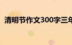 清明节作文300字三年级 清明节作文300字