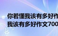 你若懂我该有多好作文700字怎么写 你若懂我该有多好作文700字