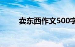 卖东西作文500字左右 卖东西作文