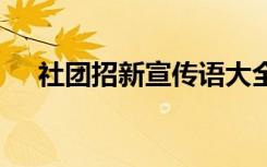 社团招新宣传语大全 社团招新的宣传语