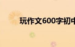 玩作文600字初中 玩儿作文600字