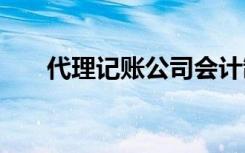 代理记账公司会计制度 公司会计制度