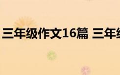 三年级作文16篇 三年级作文 小学三年级作文