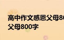 高中作文感恩父母800字左右 高中作文感恩父母800字