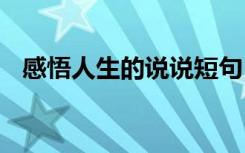 感悟人生的说说短句 感悟人生的心情说说