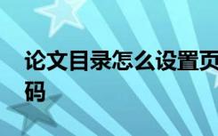 论文目录怎么设置页面 论文怎么设置目录页码