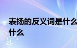 表扬的反义词是什么二年级 表扬的反义词是什么