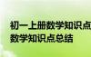 初一上册数学知识点总结思维导图 初一上册数学知识点总结