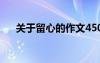 关于留心的作文450字 留心作文400字