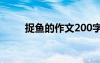 捉鱼的作文200字作文 捉鱼的作文