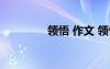 领悟 作文 领悟作文800字