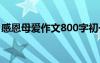 感恩母爱作文800字初一 感恩母爱作文800字