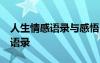 人生情感语录与感悟 50条经典人生感悟情感语录