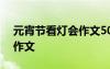 元宵节看灯会作文500字左右 元宵节看灯会作文