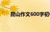 爬山作文600字初中 爬山作文600字