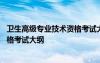 卫生高级专业技术资格考试大纲核医学 卫生高级专业技术资格考试大纲