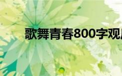 歌舞青春800字观后感 歌舞青春作文