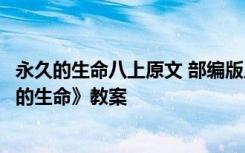 永久的生命八上原文 部编版八年级上册语文第十五课《永久的生命》教案