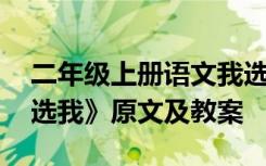 二年级上册语文我选我 小学二年级语文《我选我》原文及教案