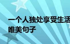 一个人独处享受生活的文案 一个人独处时的唯美句子