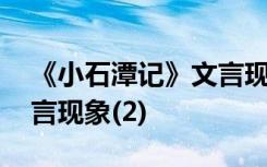 《小石潭记》文言现象总结 《小石潭记》文言现象(2)