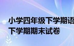 小学四年级下学期语文期末试卷 四年级语文下学期期末试卷