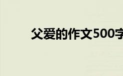 父爱的作文500字左右 父爱的作文