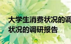 大学生消费状况的调研报告范文 大学生消费状况的调研报告