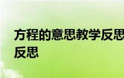 方程的意思教学反思 《方程的意义》的教学反思