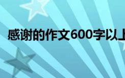 感谢的作文600字以上 于感谢的作文600字