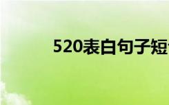 520表白句子短句 520表白句子