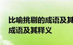 比喻挑剔的成语及其释义有哪些 比喻挑剔的成语及其释义