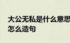 大公无私是什么意思并用它造句 用大公无私怎么造句