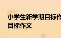 小学生新学期目标作文500字 小学生新学期目标作文