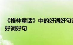 《格林童话》中的好词好句读书笔记摘抄 《格林童话》中的好词好句