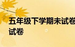 五年级下学期未试卷 小学五年级下学期期中试卷