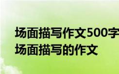 场面描写作文500字六年级点面结合 五年级场面描写的作文