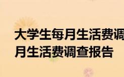 大学生每月生活费调查报告怎么写 大学生每月生活费调查报告